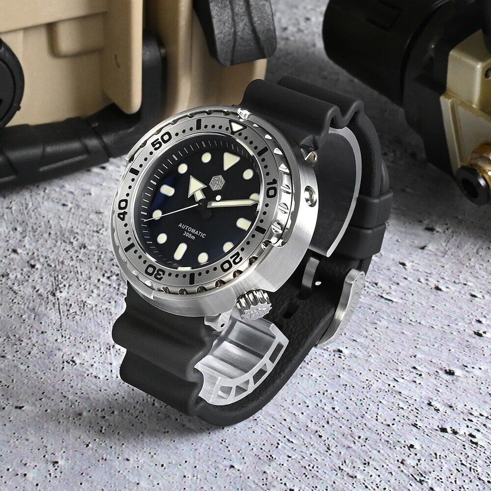 San Martin Tuna Diver Men Watch Sapphire Glass Fluorine Rubber Strap Luminous NH WatchCharts Marketplace