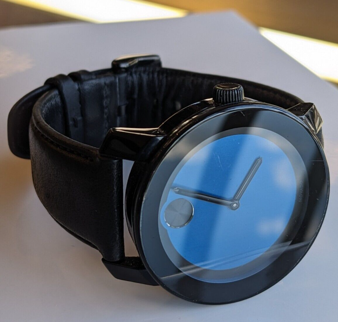 Black and blue online movado watch