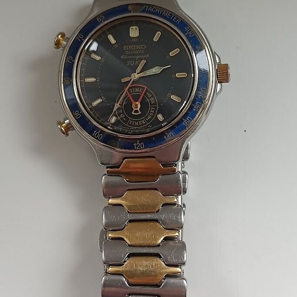 Seiko SQ100 Vintage 8M25-603A 8M25 Dancing Hands Watch original strap ...