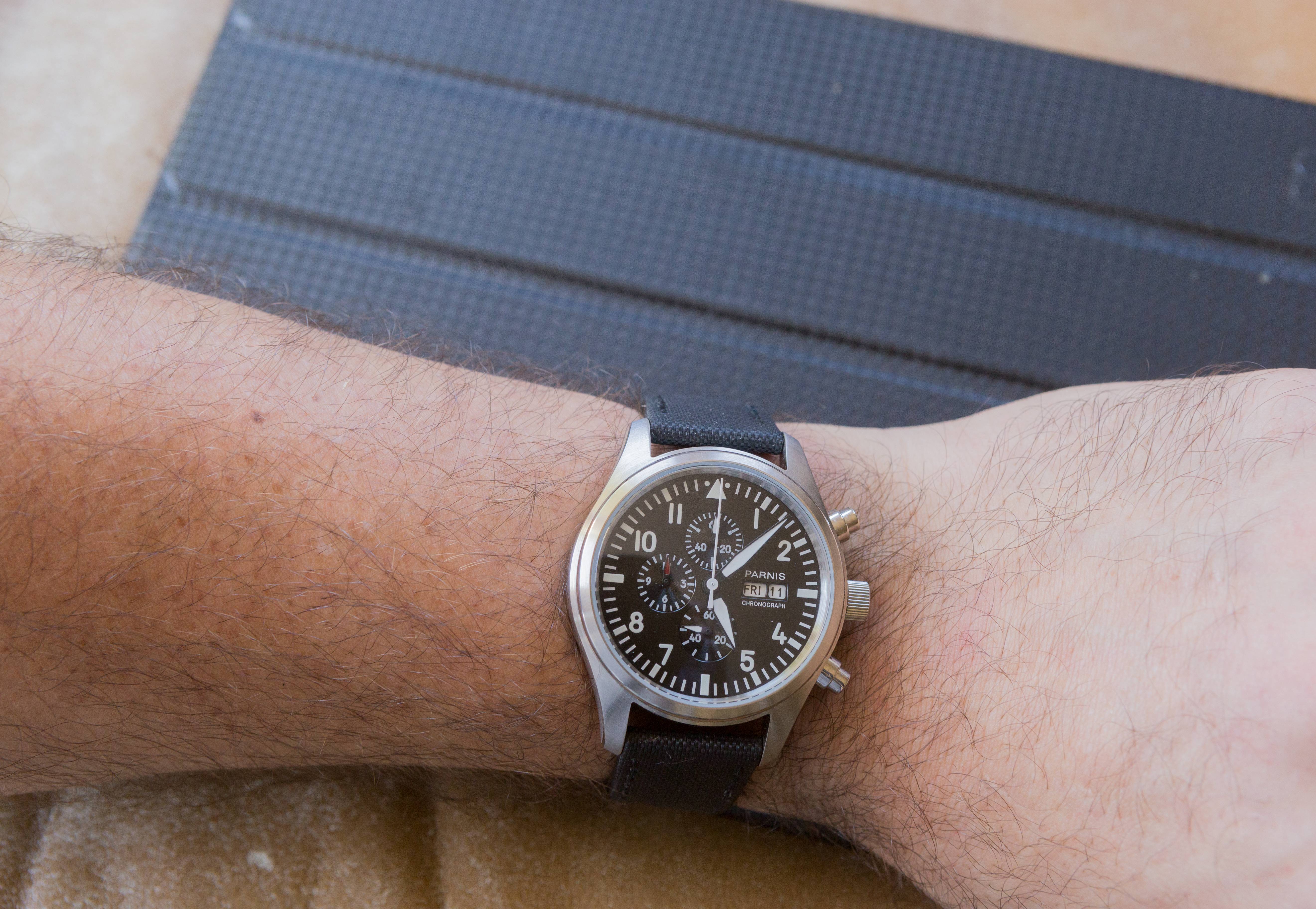 Parnis pilot clearance chronograph