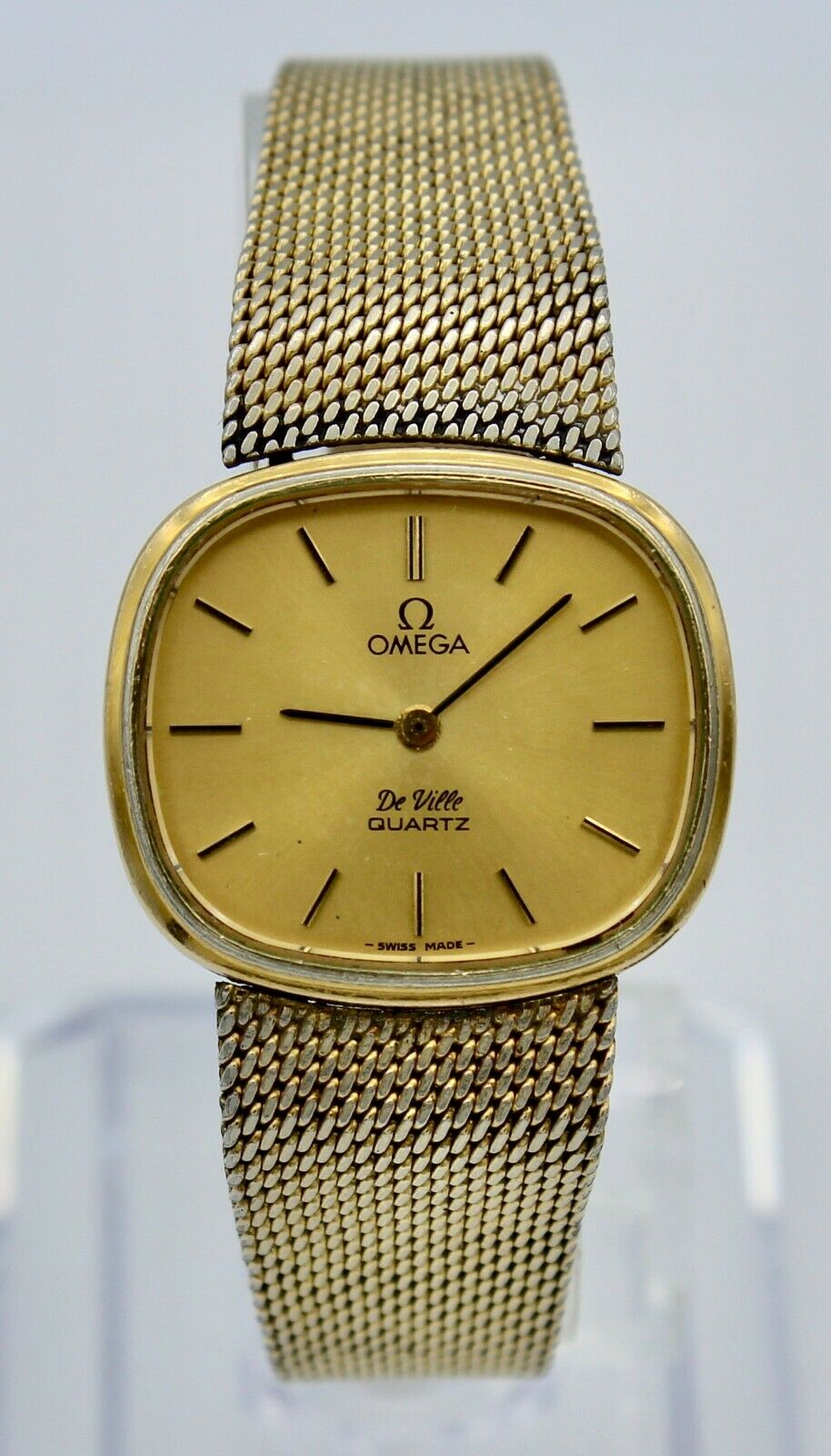 Vintage Omega De Ville Quartz Watch Ref 1350 Gold Plated