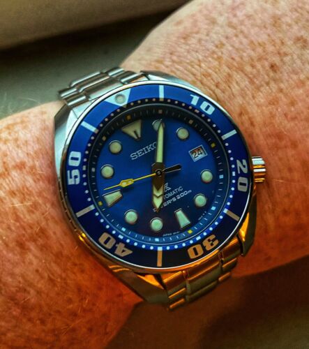 US SELLER! LIMITED SEIKO BLUE CORAL SUMO AUTOMATIC DIVERS WATCH SBDC069 BOX  SET | WatchCharts