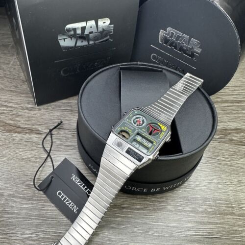 NEW✓ Citizen Star Wars Boba Fett ANA-DIGI TEMP Quartz Watch