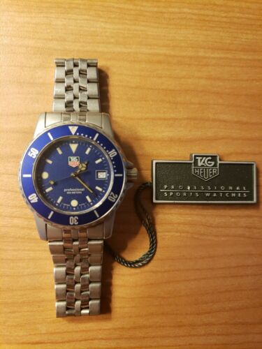 Tag Heuer Mens Watch WD1214 G 20 Blue Face and Bezel FREE