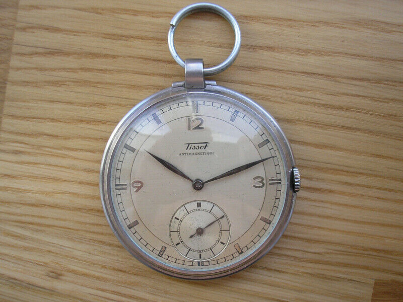 Vintage TISSOT Antimagnetique Swiss SSteel Pocket Watch WatchCharts