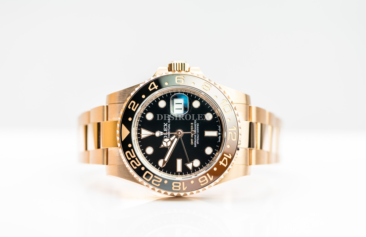 豪奢な FSOT: ROOTBEER Gold Rose Master GMT 126715CHNR Rolex BNIB 絵画