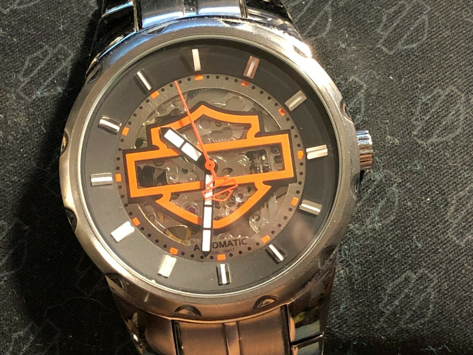 Harley square sale mechanical skeleton watch