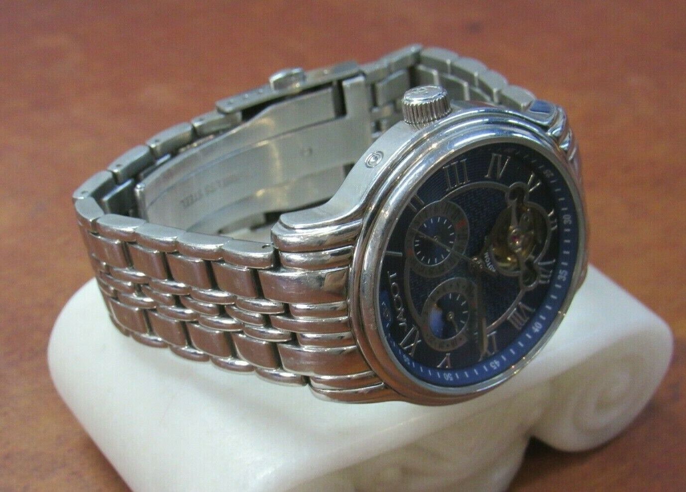 Jacot Automatic Stainless Steel Blue Dial Watch E475M 606 490 X