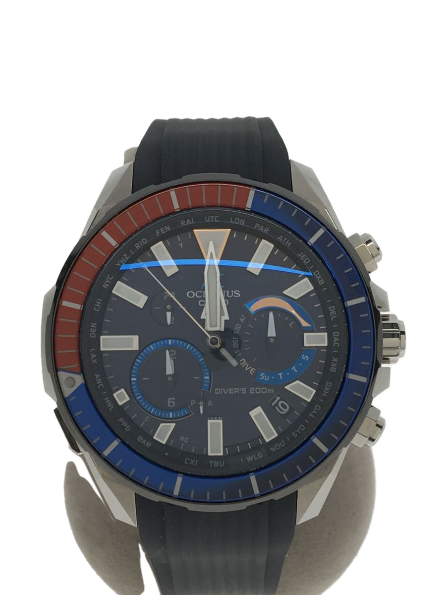 Used] CASIO Solar Watch_OCEANUS/Analog/Rubber/NVY/OCW-P2000C-2AJF