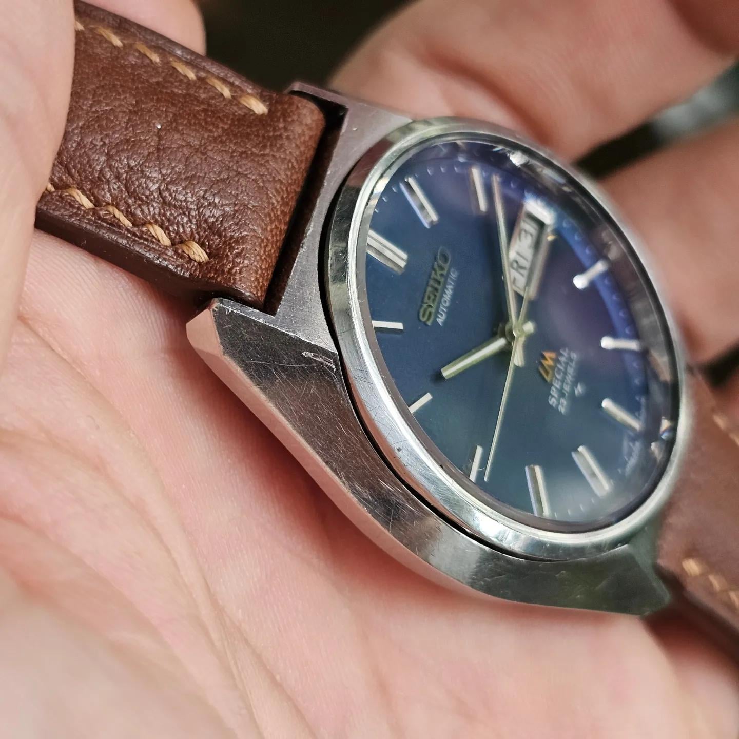 OH済】SEIKO ロードマチック 5606-7080 SS 金色文字盤