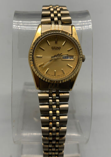 Vintage Seiko 7N83-0049 Day Date Gold Tone Women's Watch -As Is- |  WatchCharts