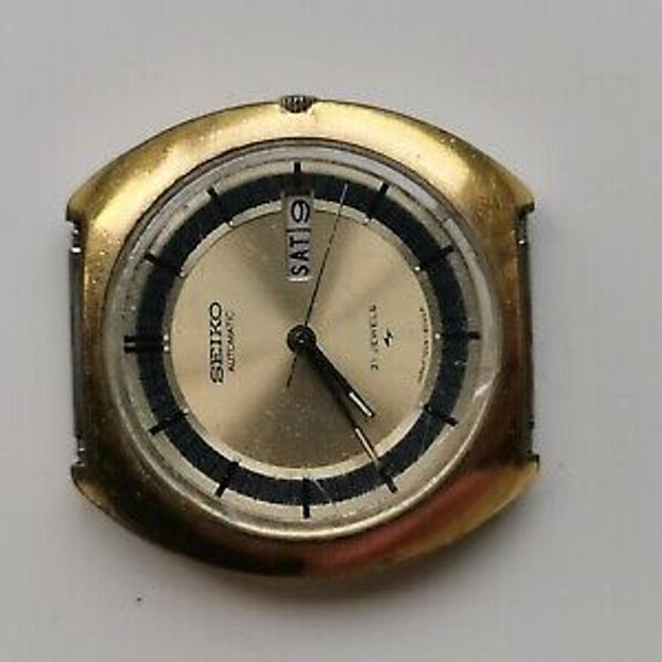 MENS VINTAGE SEIKO 7006-8020 GOLD PLATED AUTOMATIC DAY DATE CALENDAR ...