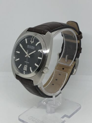 Bulova Accutron II Men s Brown Leather Stainless Steel 40mm Watch 96B253 WatchCharts Marketplace