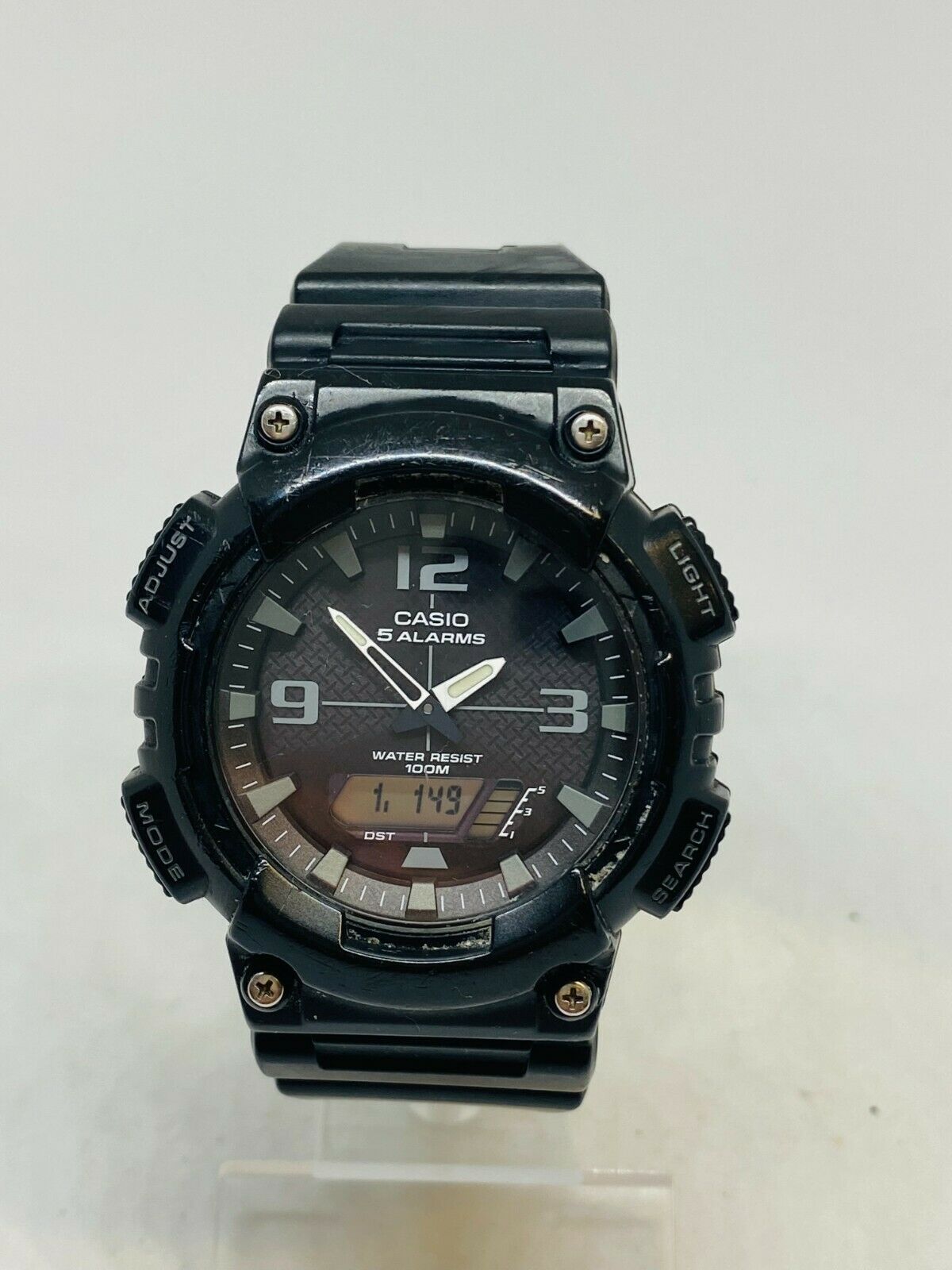 Casio TOUGH SOLAR 5208 AQ S810W Sport Watch Black Silicone Strap LIght Alarm WatchCharts