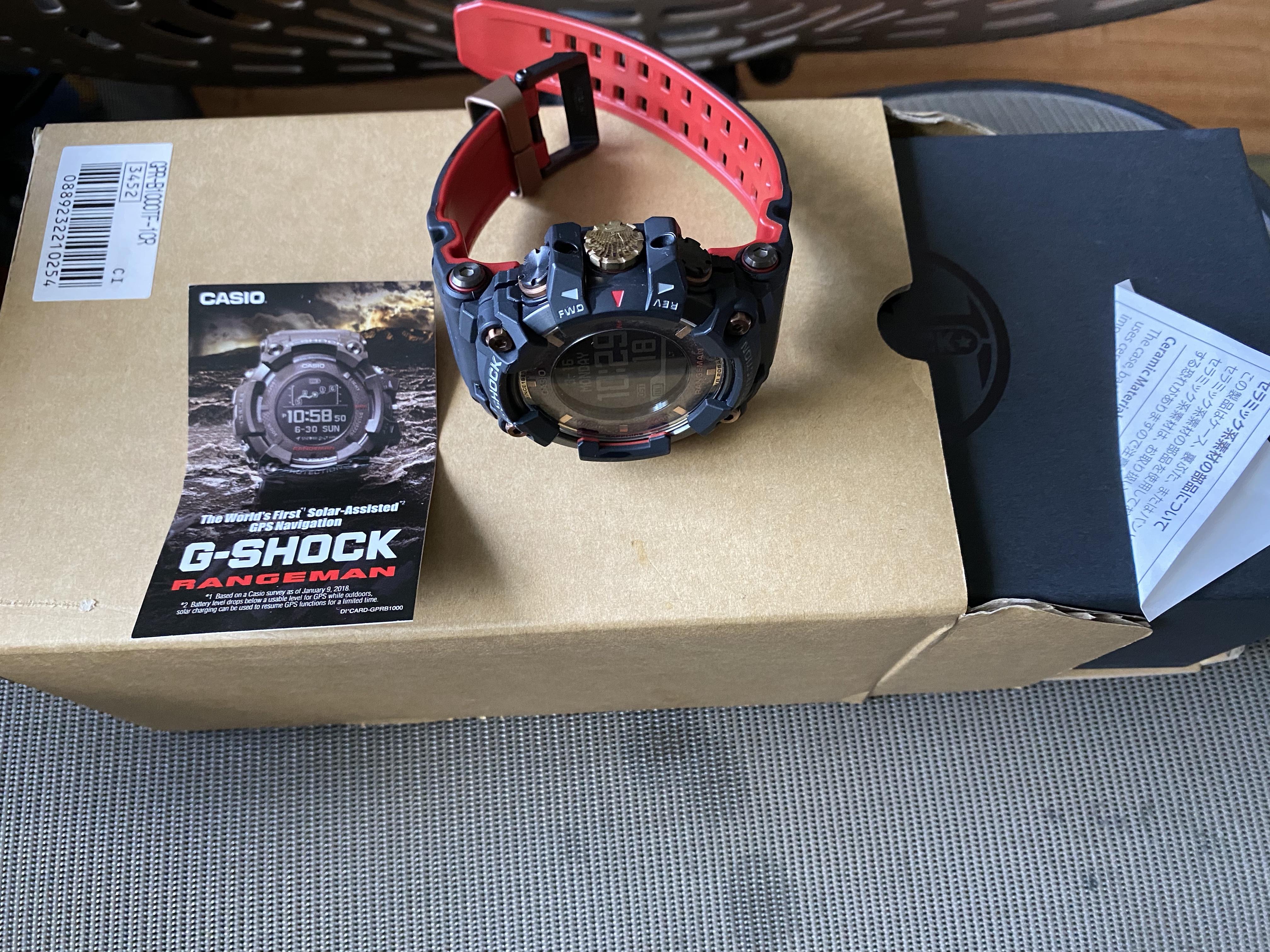 FS: Casio G-Shock GPR-B1000TF-1JR Rangeman GPS Magma LE | WatchCharts  Marketplace
