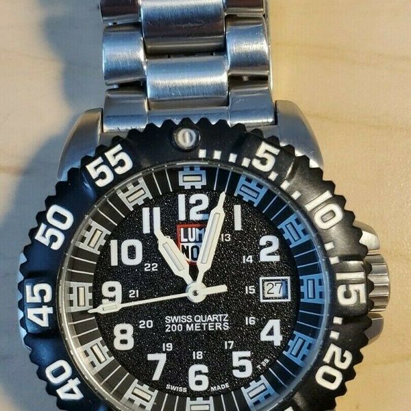 Luminox Series 3150 model 3152 Navy Seal Steel 44 mm Colormark QUARTZ ...