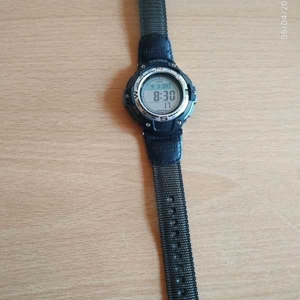 Casio SGW-100 Compass Thermometer Twin Sensor 5-Alarm World Time Watch ...