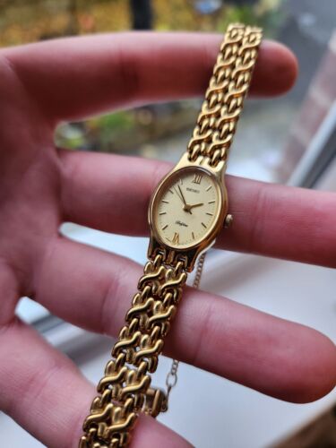 Vintage 1989, FROSTED GOLD, SEIKO BELFINA QUARTZ, Ladies Watch