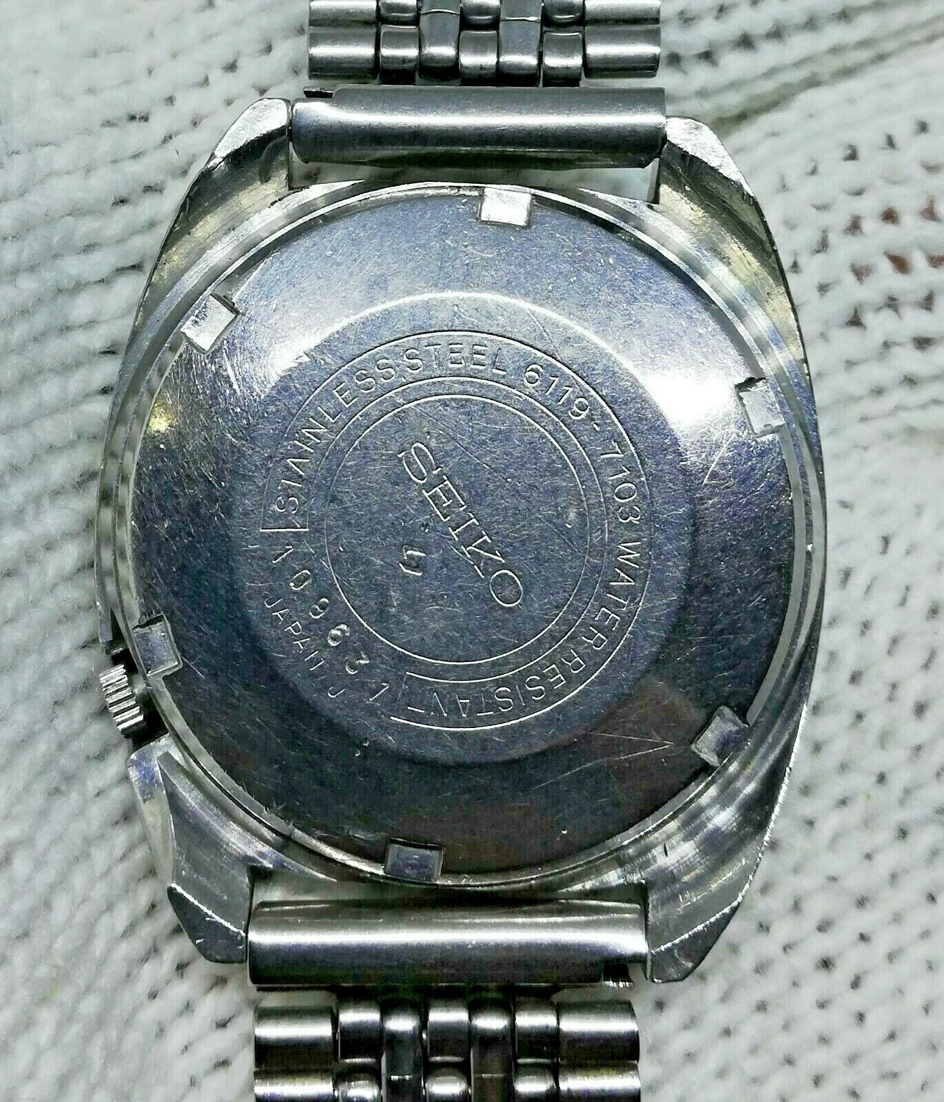 1971 Seiko 6119-7103 Blue Dial Beads of Rice Mint Condition