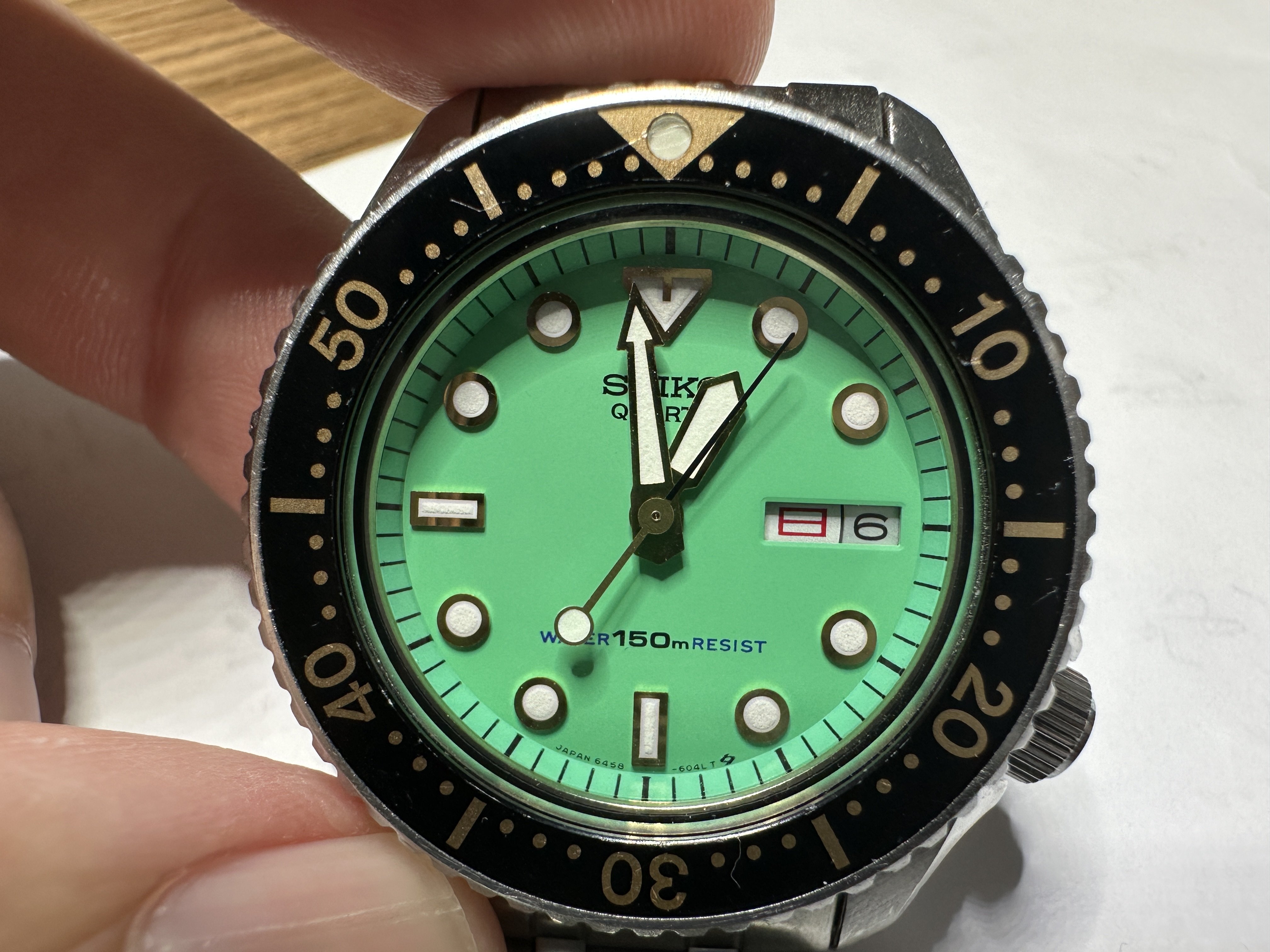 2,400 USD] Seiko 6458-600A Teal/Mint Green | WatchCharts Marketplace