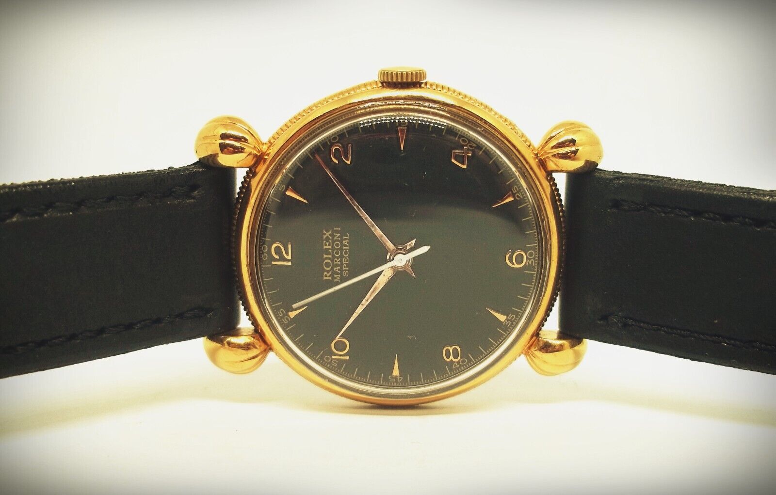 VTG ROLEX MARCONI SPECIAL 1940s MANUAL WIND JUMBO 35.mm CASE Watch 
