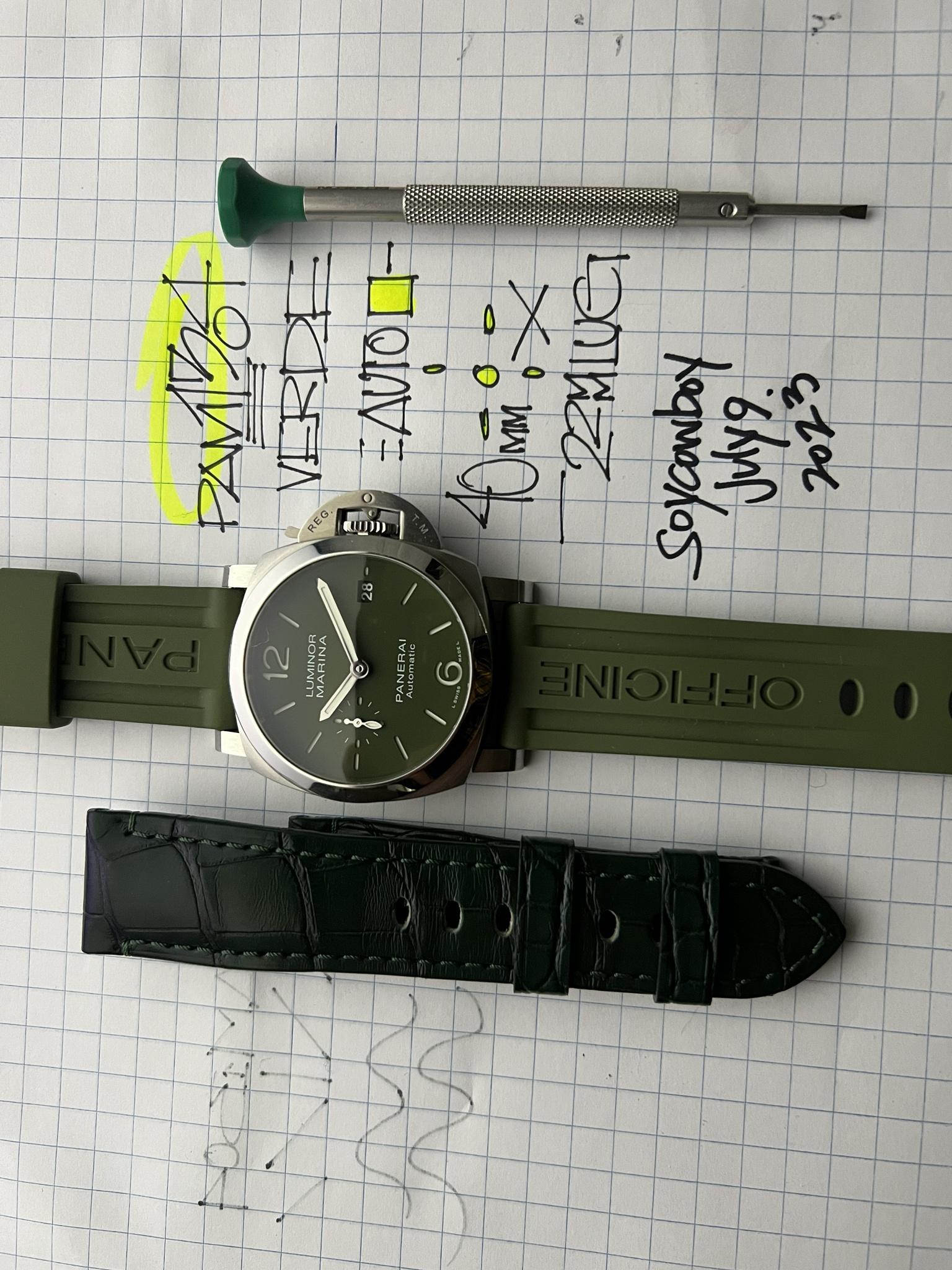 WTS Panerai Luminor PAM1304 Marina Quaranta Verde Full Set