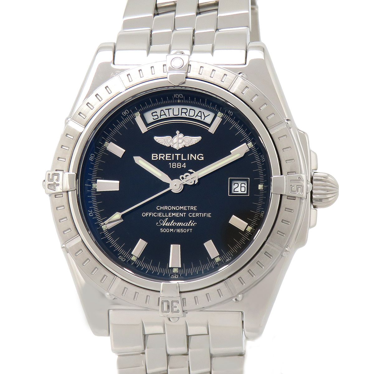 Breitling Headwind Day Date Men's A45355 Automatic Black Dial [Watch