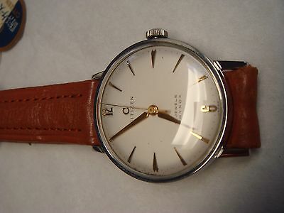 VINTAGE NEW OLD STOCK CITIZEN 17 JEWELS PHYNOX CENTER SECOND STAIN