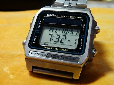 VINTAGE CASIO 1980 SOLAR MULTI ALARMS 200M (242) DW