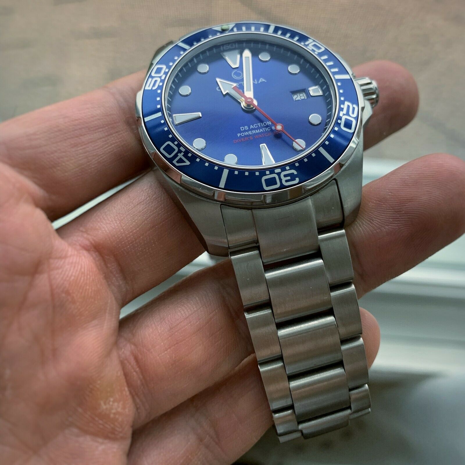 Certina ds action diver powermatic sales 80 blue