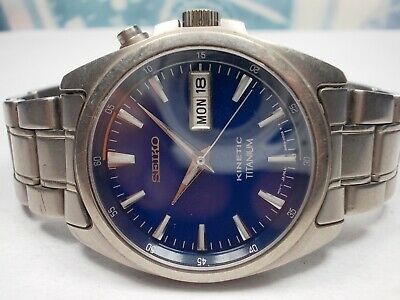 seiko titanium kinetic watch day date