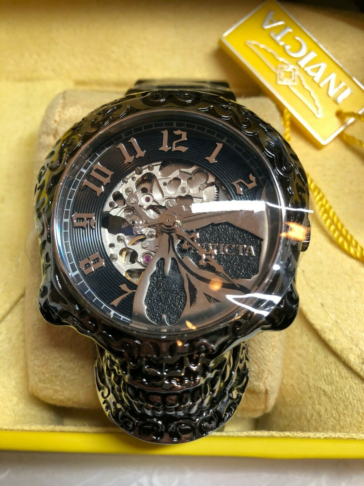 Invicta Collectors 50mm Watch Artist Skull Skeleton Model 31907 SS