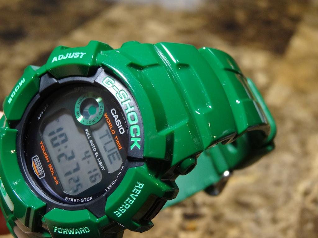 CASIO G-SHOCK G-2300GR-3 GREEN COLLECTION SOLAR WATCH RARE 2010