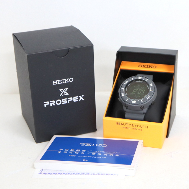 SEIKO x PROSPEX] Beauty and Youth United Arrows Solar Watch Rubber Gray  S802-00D0 [Used] [No cash on delivery]/ok02502tg | WatchCharts Marketplace