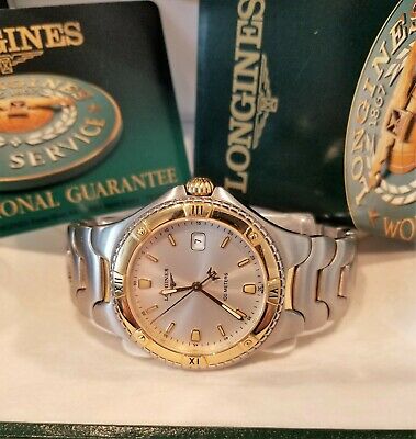 Gents Longines 100 Meters Stainless Steel Two Tone Bracelet Watch. L3 612 3. WatchCharts Marketplace