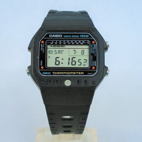 Rare vintage CASIO TS-1000 temperature sensor, new strap Rare vintage CASIO TS-1000 temperature sensor, new strap
