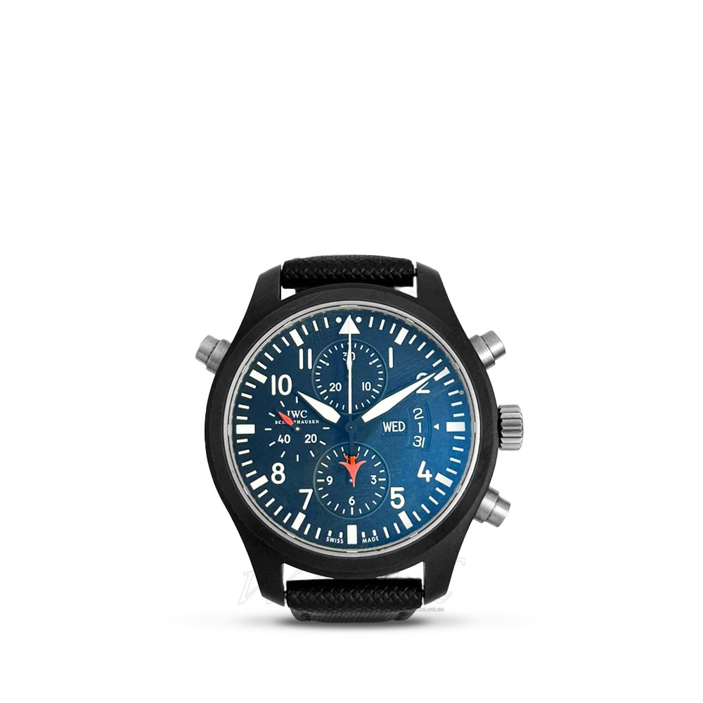 Pre Owned Jan 2009 IWC Pilots Double Chronograph Top Gun IW379901