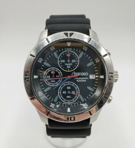 Seiko Black Chronograph outlet 4T57-00A0 Men's Watch