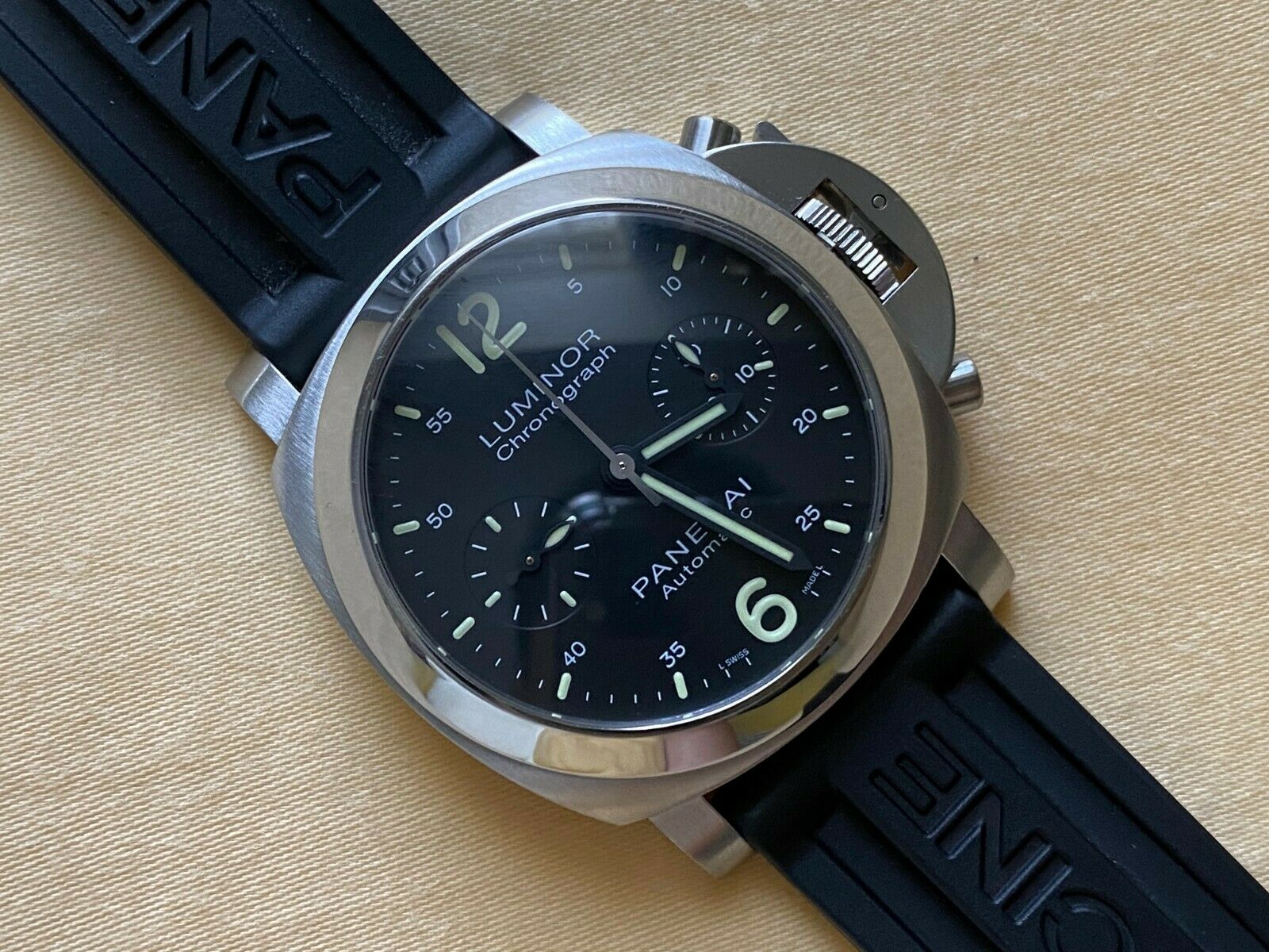 RARE Panerai PAM00310 PAM 310 Luminor Chronograph Automatic Watch