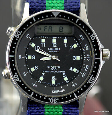 seiko sports 100 alarm chronograph