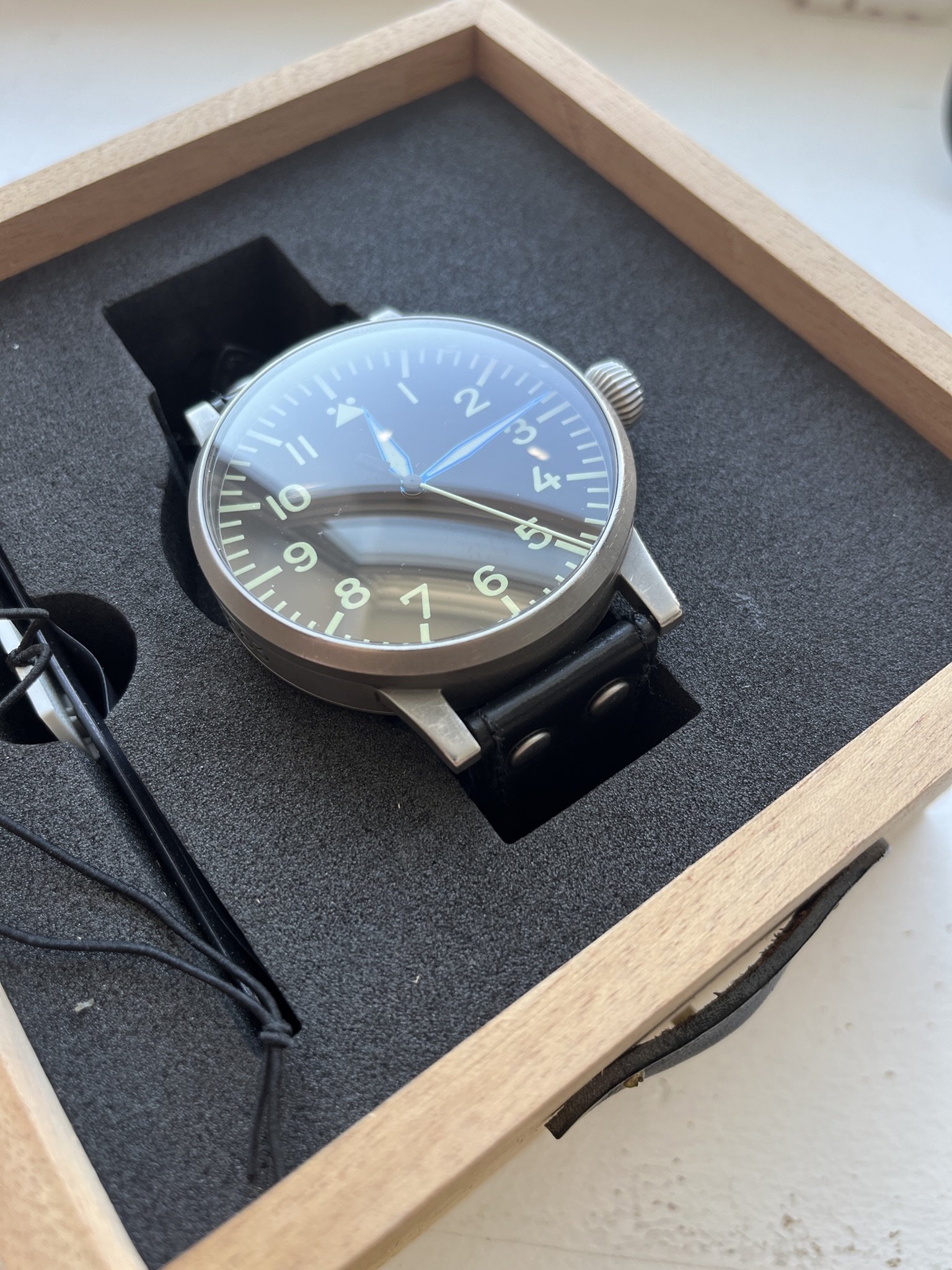 2,000 USD] Laco 55mm B-Uhr Flieger Replika Pilot Limited Edition 1 