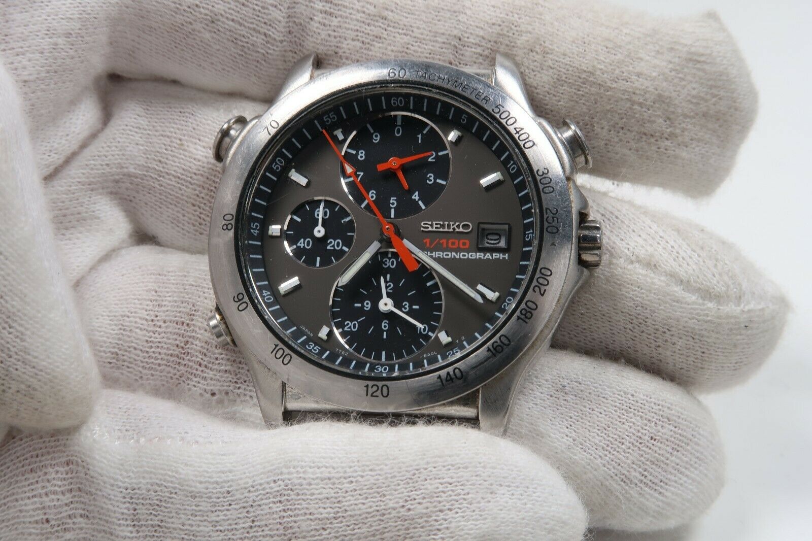 F*c様 SEIKO 1/100　スピードマスター　7T52-6A00 Vintage SEIKO CHRONOGRAPH 1/100 7T52-6A00 FOR PARTS OR REPAIR