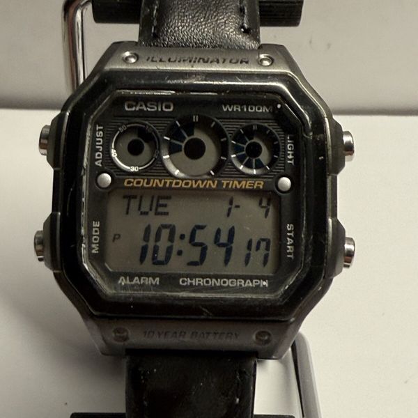 Vintage Working Casio AE-1300WH Module 3426 Alarm Chronograph Menâ s ...