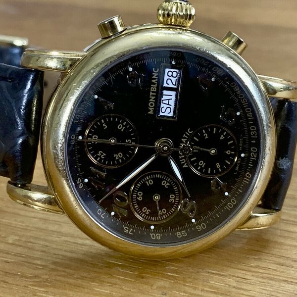 MONTBLANC 4810 501 MEISTERSTUCK Automatic Chronograph Gold Needs Work ...