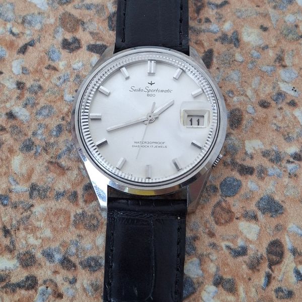 Montre Seiko Sportsmatic 820 Vintage 1966 - Homme - Cadran 24h Jour/date - RARE