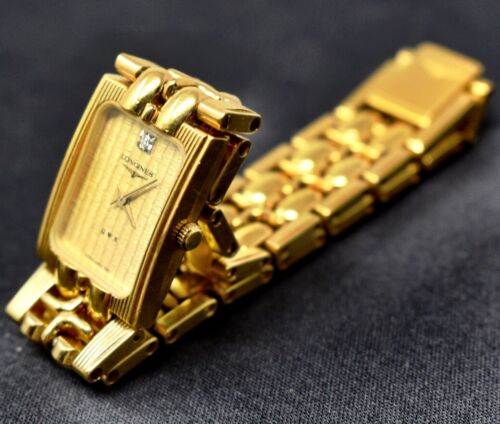 Longines Swiss MOP Dial Mens GWR MZ5743 0961 Gold Plated Bracelet