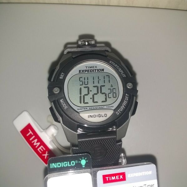 Timex Expedition integrated mini compass,100 M water resistance,timer,alarms. WatchCharts
