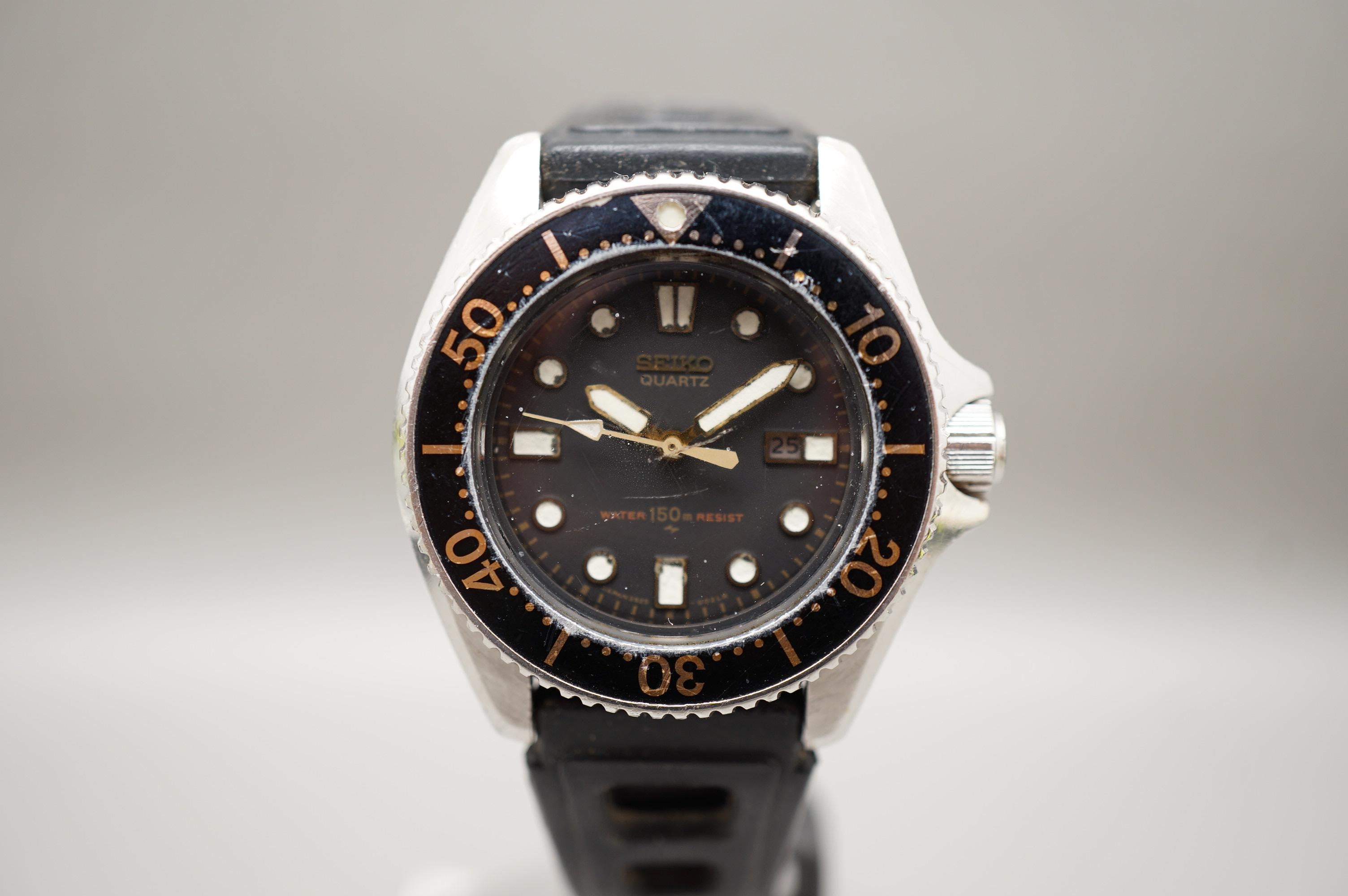 WTS] Vintage 1980 Seiko 2625-0010 Midsize 33mm Black Dial