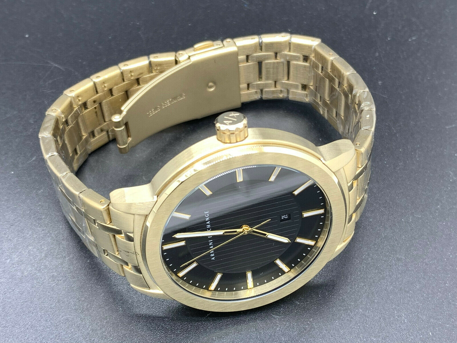 NEW OLD STOCK A X ARMANI EXCHANGE AX7108 DATE W.R. 10 ATM QUARTZ