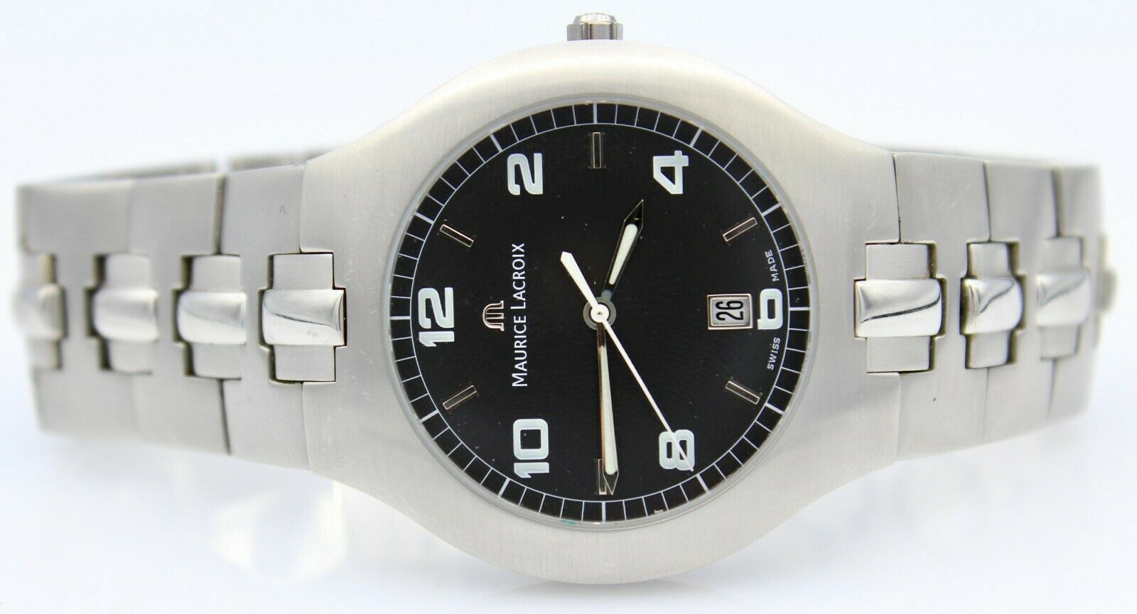 Maurice Lacroix Miros Watch Men s Black Dial Stainless Steel